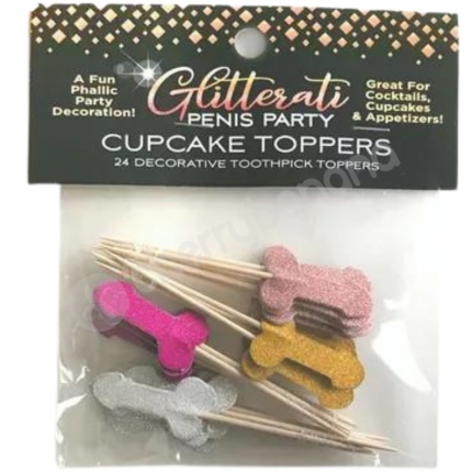 Glitterati Penis Party Picks 24 Decorative Toothpicks