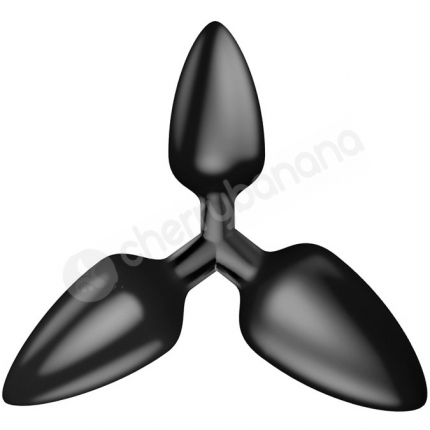 The 9's Triad Black Smooth 3 Way Butt Plug