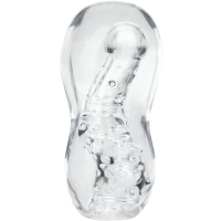 Zolo Gripz Wavy Squeezable Clear Flexible & Stretchy Stroker