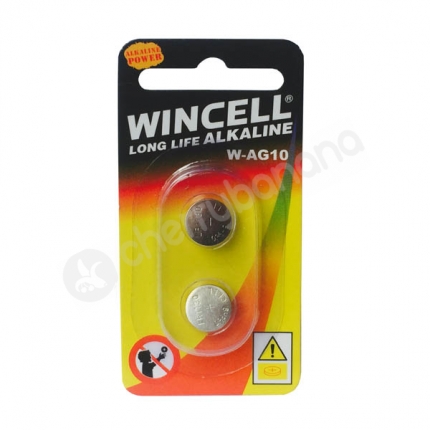 Wincell AG10 Alkaline Batteries 2 Pack