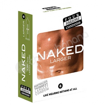Four Seasons Naked Larger Fitting Condoms 6 Pack